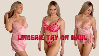 Lingerie Try on haul | Valentine's Day Special #1 | Pink & Red #1