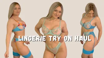 Lingerie Try on haul | Winter Blues Collection Part #2 | Garter Belt Lingerie Sets