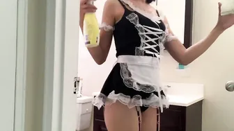 Cleaning my house in a French maid costume!! ♥️♥️♥️♥️ #2