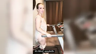 Full Video - Changing into Sheer Nightgown While Jogging on Treadmill - No Bra No Panties #4