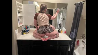 Cleaning Mirrors in Bathroom - No Bra No Panties #1