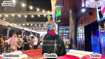 Mechanical bull ♥️♥️ riding! Benidorm bull ♥️♥️! Bull riding highlights tonight in Benidorm Spain ♥️♥️♥️♥️ #3