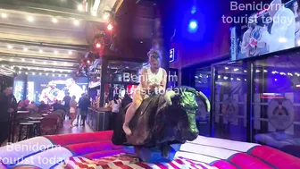 My best bull ♥️♥️ rider tonight in Benidorm Spain ♥️♥️♥️♥️! Mechanical bull ♥️♥️ ! Benidorm bull #4