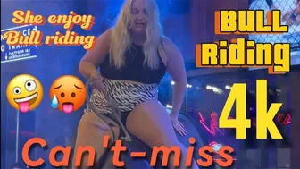 She enjoy bull ???? riding in Benidorm bull ???? | mechanical bull | Benidorm bull ????