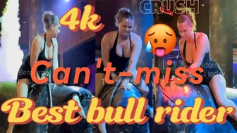 My best bull ???? rider tonight! Mechanical bull ???? riding! Bull riding in short dress ????