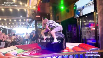 Bull riding highlights! Mechanical bull ♥️♥️ riding! Benidorm bull ♥️♥️ ! 3 different bull riders #4