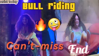 She enjoy bull riding! Bull riding highlights! Mechanical bull ♥️♥️! Benidorm bull ♥️♥️ #1