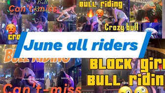 Part 2 all best bull riders in June 2024! Mechanical bull ????! Benidorm bull ????