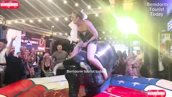 She enjoy bull ♥️♥️ riding! Mechanical bull Benidorm ♥️♥️! Benidorm bull ♥️♥️ #2