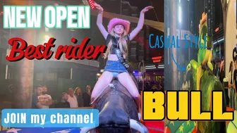 Mechanical bull! Benidorm bull ♥️♥️ riding girl dress up ♥️♥️ #1