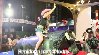 Mechanical bull! Benidorm bull ♥️♥️ riding girl dress up ♥️♥️ #2