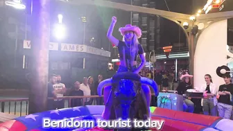 Mechanical bull! Benidorm bull ♥️♥️ riding girl dress up ♥️♥️ #3