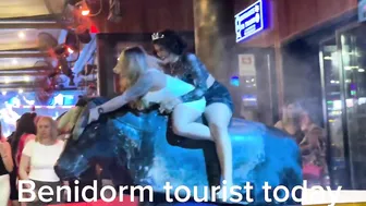 Two girls bull riding the Benidorm bull! | Benidorm bull ♥️♥️ #3