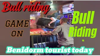 Last night crazy ???? bull ???? riding in benidorm Spain ???????? | Benidorm bull ????