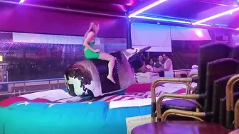 bull riding machine funny and disco Girls enjoy on bull riding (2) #3