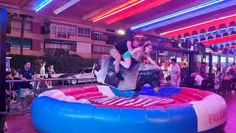 Mechanical bull riding highlights tonight in benidorm spain #3