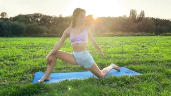 Sunset Yoga in Nature 4k #4