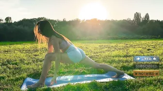 4k Beautiful Yoga Girl at Sunset #2