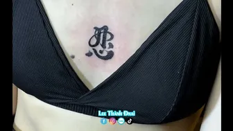 Bé xinh 2k7 xăm font nhẫn giửa tâm #leethanhdnai #tattoo #timelapse #1