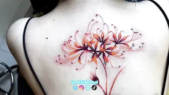 Hoa bĩ ngạn Hình xăm nữ đẹp #leethanhdnai #tattoo #timelapse #3