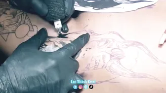 Xăm đẹp Trên M U bé xinh 2k7 #leethanhdnai #tattoo #timelapse #4