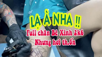 Bé xinh Full chân Nhật cổ đẹp #leethanhdnai #tattoo #timelapse