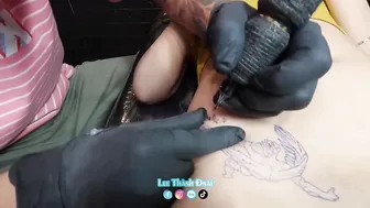 Girl best xinh xăm showroom zùng kízn thấy hết trơn #leethanhdnai #tattoo #timelapse #2