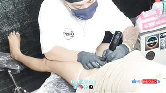 Anh thợ xăm c0n hà0 bắn xa cả mét #leethanhdnai #tattoo #timelapse #3