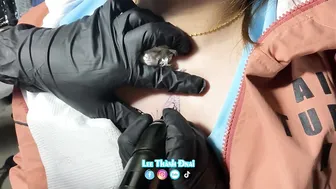 Cô gái xăm bướm ngc cover up #leethanhdnai #tattoo #timelapse #2