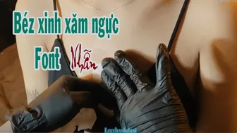 Xăm chử ngực nhẫn bé xinh 2k6 #leethanhdnai #tattoo #timelapse