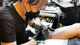 Hình xăm chân cho bé xinhh 2k4 hình xăm đẹp #leethanhdnai #tattoo #timelapse #4