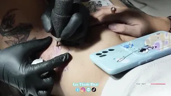 Cận cảnh bé snake tattoo bé xinh show #leethanhdnai #tattoo #timelapse #4