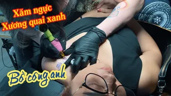 Xăm Bồ công anh xương qai xanh cho bé xinh #leethanhdnai #tattoo #timelapse