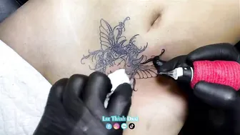 Siêu phẩm đầu năm 2024 bés xinh 2k5 xăm bọ Fan M.U #leethanhdnai #tattoo #timelapse #3