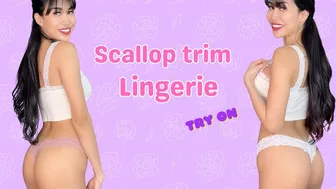 Scallop Trim Lingerie | Try on haul