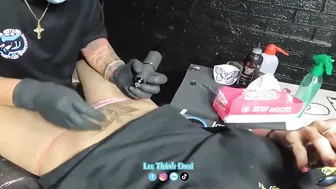 Khách VIP Xăm Bướm bà Fan M U siêu cuốn #leethanhdnai #tattoo #timelapse #3