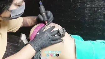 Xăm em hot girl mông best TO xăm hình full Môgz #leethanhdnai #tattoo #timelapse #4