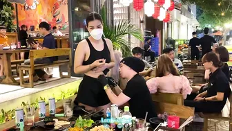 Bé xinh chơi ngay tại quán nhậu chất như nước cất #leethanhdnai #tattoo #timelapse #piercing #4