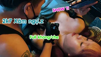 2k7 Hình xăm nguc chử nhẫn tàu bé xinh #leethanhdnai #tattoo #timelapse