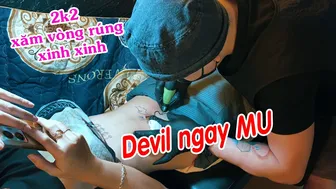 Xăm rúng mà nó lạ lắm Tattoo devil #leethanhdnai #tattoo #timelapse