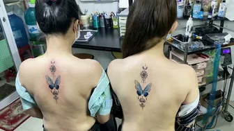 Xăm luôn 1 cặp cho 2 em bé xinh hình xăm đẹp gợi cảm #leethanhdnai #tattoo #timelasp