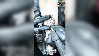 Mini hình xăm chó con h*ung hã*n tattoo dog begie | Lee Thành Đnai #3