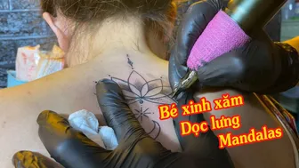 Bé xinh 2k5 xăm 1 đường sóng lưng #leethanhdnai #tattoo #timelapse