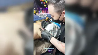 TATTOO spider girl Xăm bé con nhện bò xuống hang | Lee Thành Đnai #4