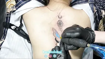 Bé xinh 2k3 xăm hình gởi cảm dọc lưng hoa văn đẹp #leethanhdnai #tattoo #4