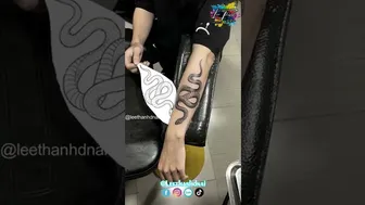 TATTOO snake hình xăm rắn siêu ão | Lee Thành Đnai