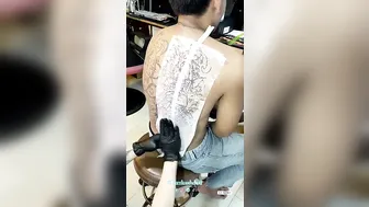 Cách scan full lưng cá chép Scan body fish tattoo #tattoo #leethanh | Lee Thành Đnai #4