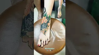 Cover tatoo snake and flower kute girl | Lee Thành Đnai