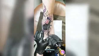 Cover tatoo snake and flower kute girl | Lee Thành Đnai #3