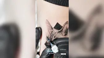 bé xinh xăm mèo tả thực Cat realistic description #tattoo #leethanh #timelapse | Lee Thành Đnai #4